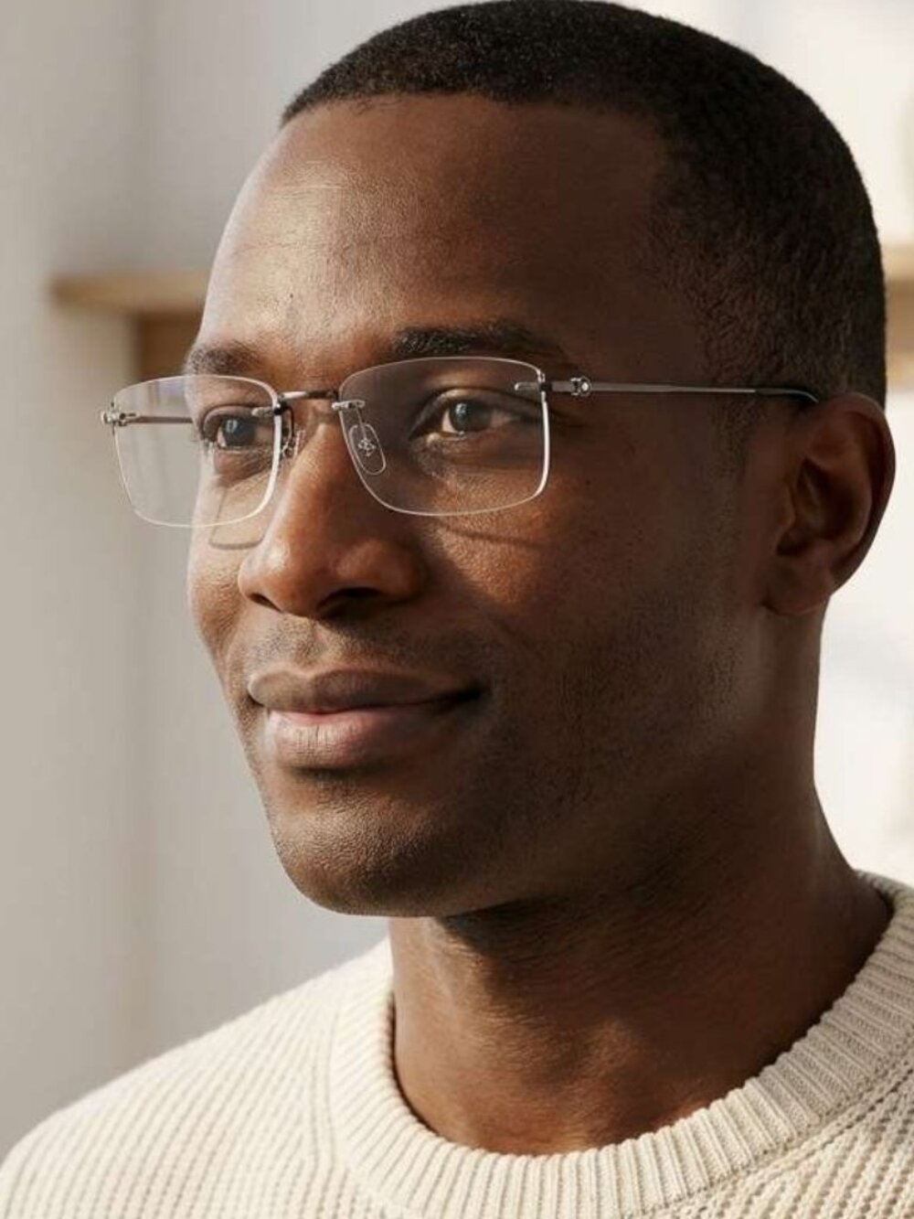 NWT MontBlanc MB0241O 001 Rimless Eyeglasses